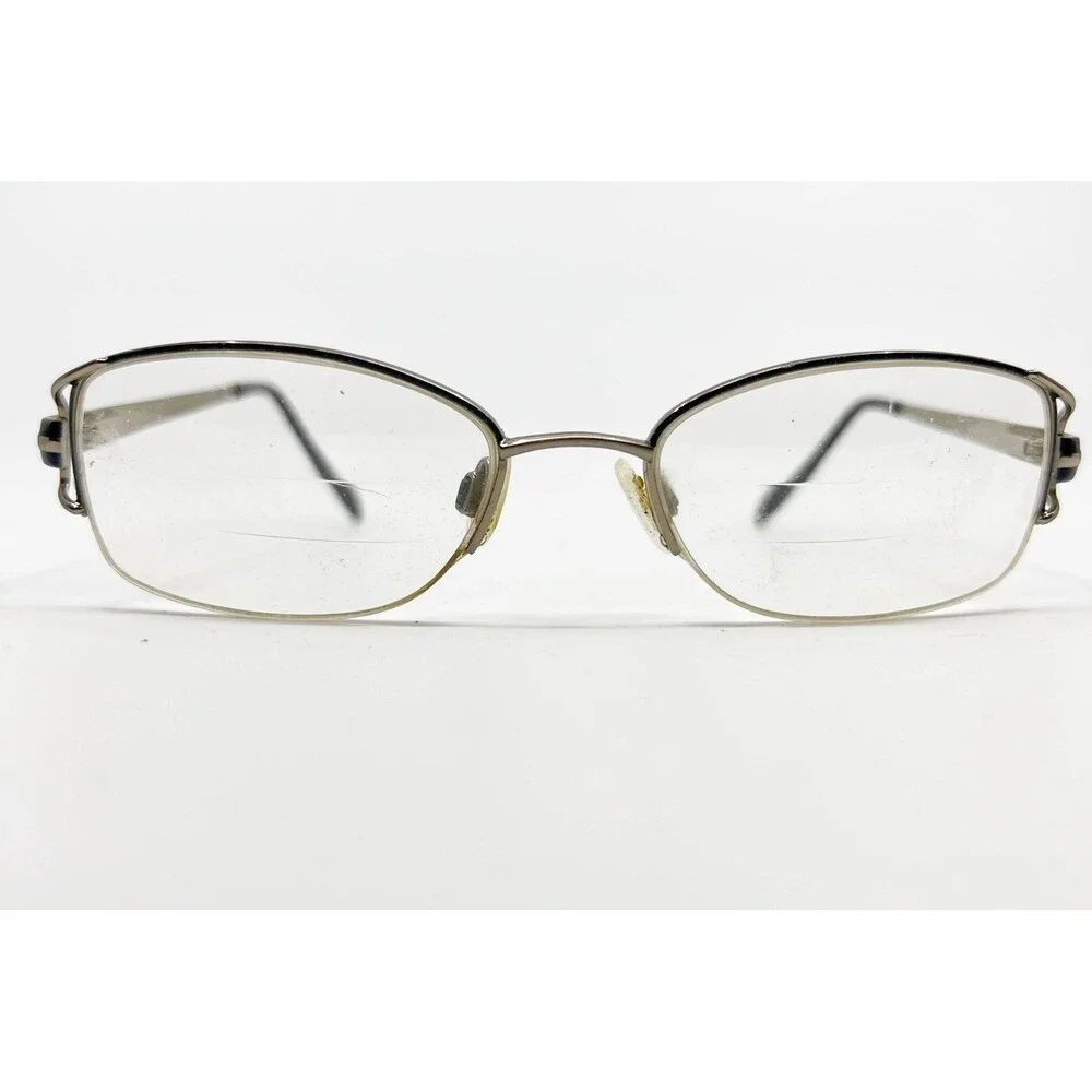 Tiara Eyeglasses Women Silver Metal Frame Oval MOD.333 COB 50-18